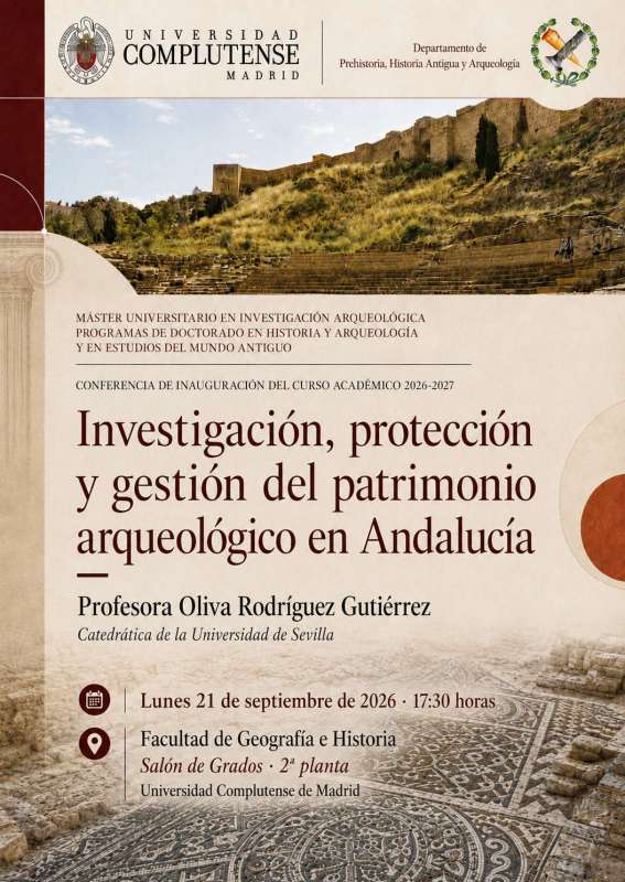(21/09/2026) Conferencia inaugural Máster Investigación Arqueológica 2026-2027: Patrimonio en Andalucía - 1